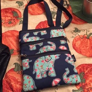elephant print crossbody purse